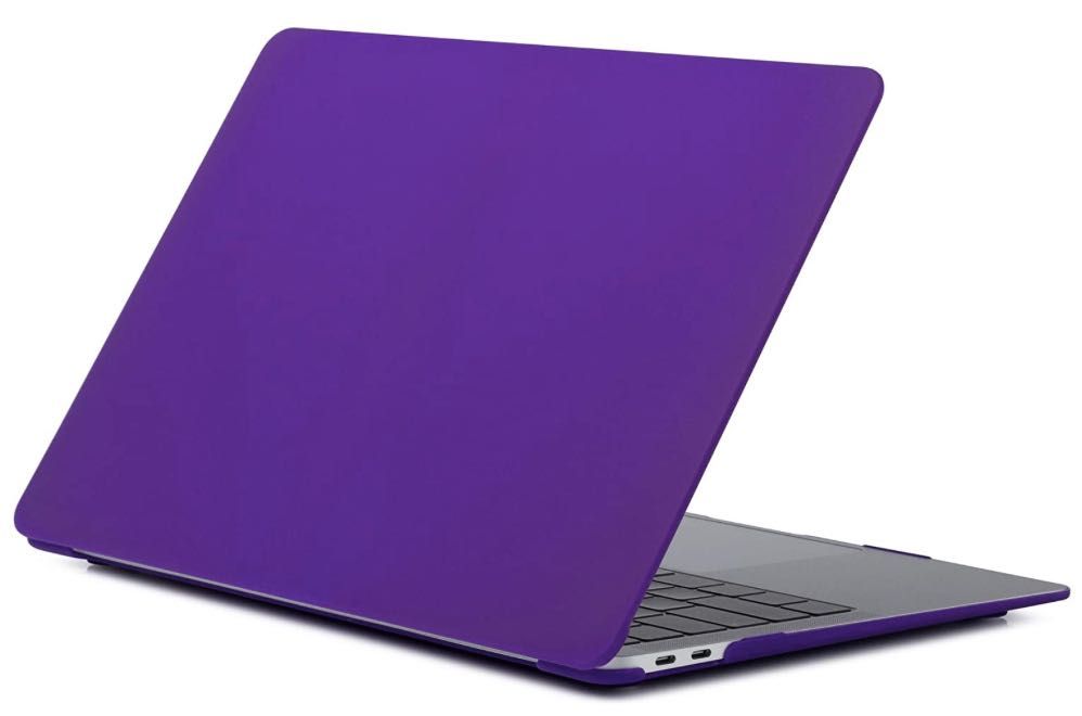 Carcasa Protectie geanta Macbook Air 13" A1932 A2179 A2337 mov inchis