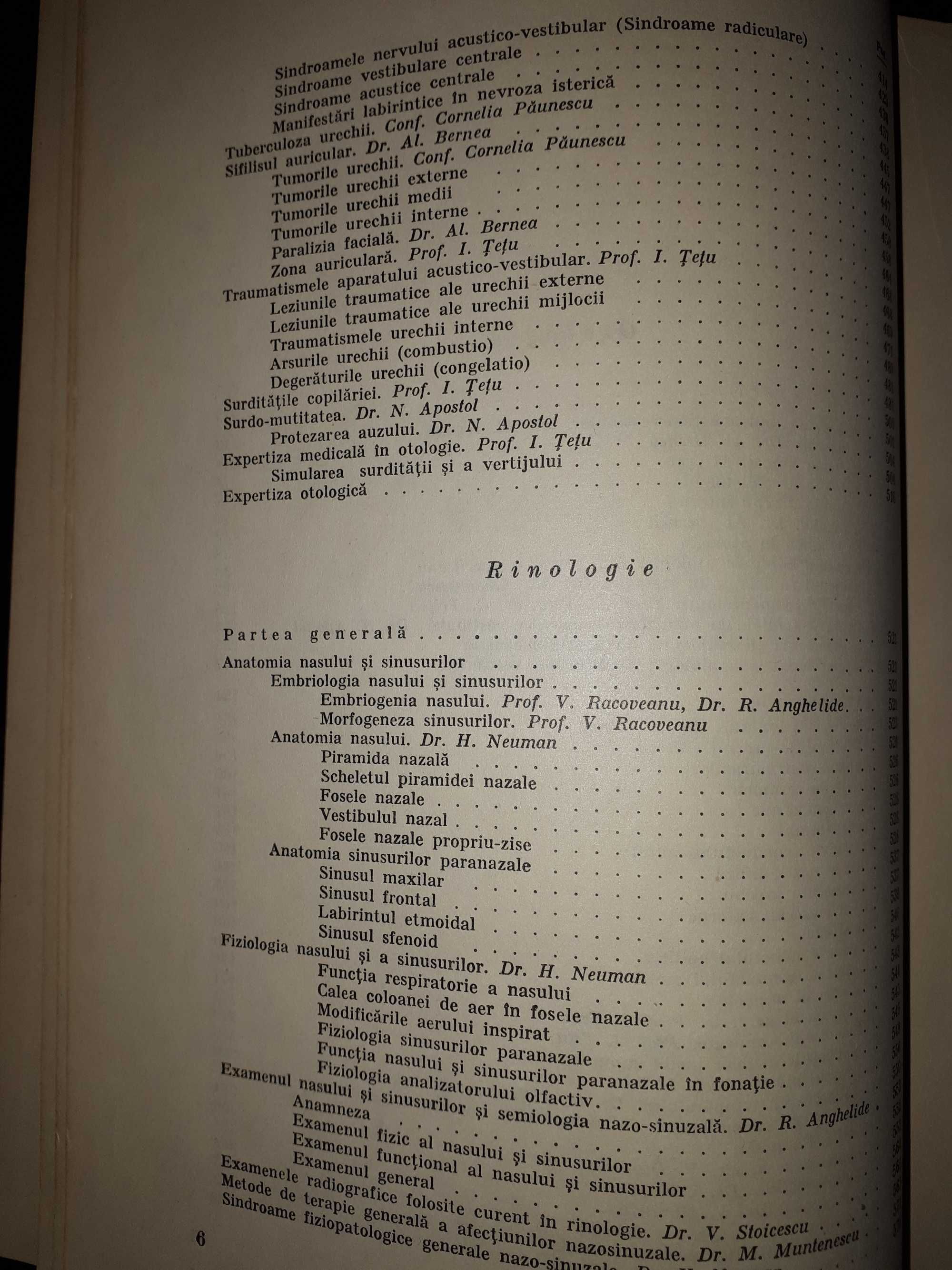 OTO-RINO-LARINGOLOGIE, vol. II, Costinescu, Girbea, Popovici...
