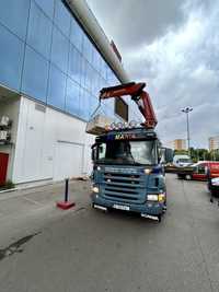 Inchiriere Camion cu Macara Platforma Transport Containere Utilaje