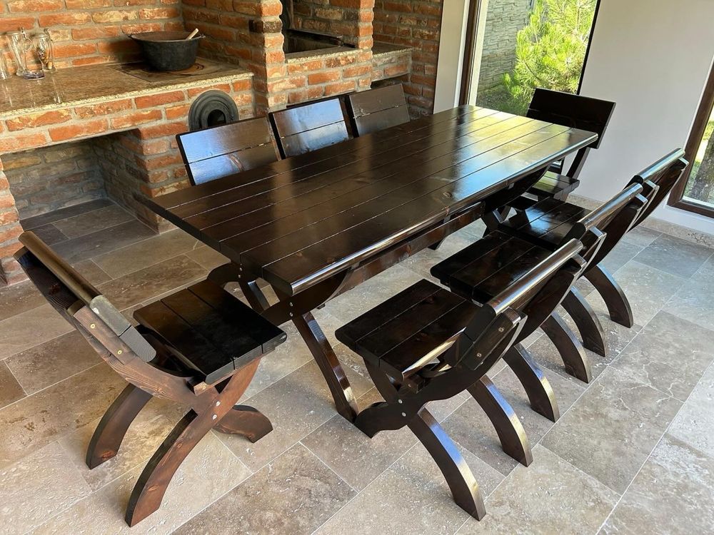 Mobilier de gradina. Masa banca si scaun foisor, terasa, filigorie