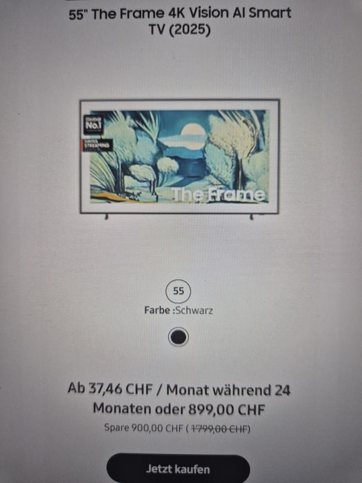 Samsung The Frame AI Smart 55'