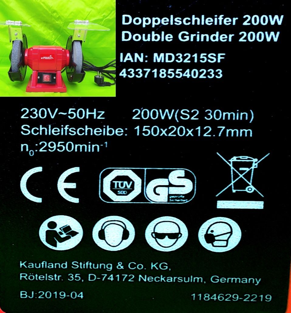 Polizor 200 W cu 2 discuri cu diametrul 15 Cm NOU - 150 Lei