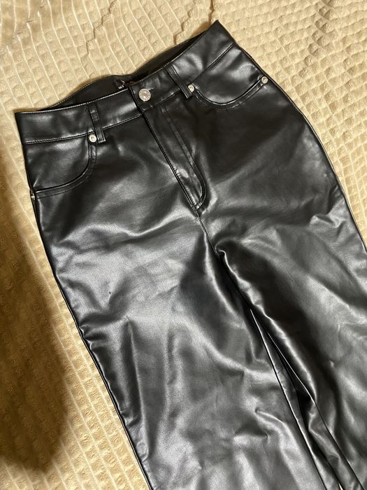 Кожанные модные брюки