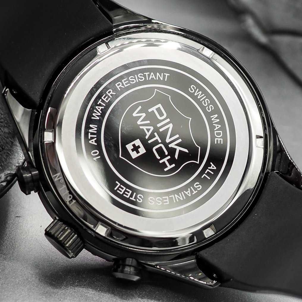 НОВ Pink Watch - BIG 48 - Swiss made Ronda 5030D