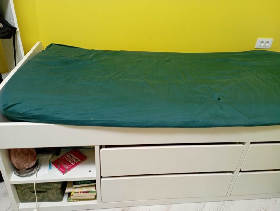 Pat 1 persoana 90/200 cu 4 sertare