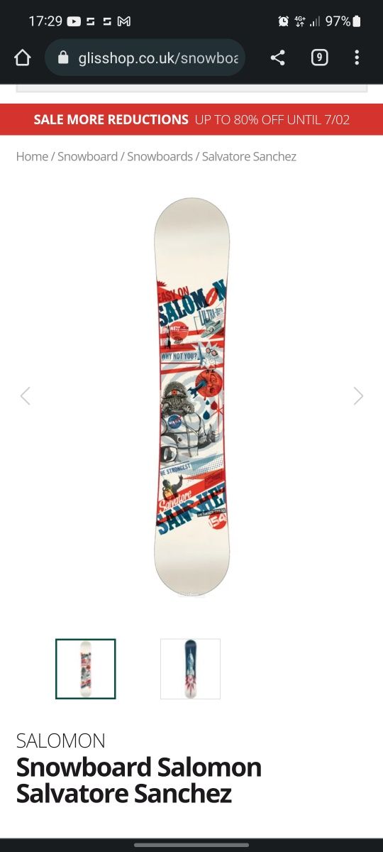 Placa de snowboard Salomon [ 135 cm ]