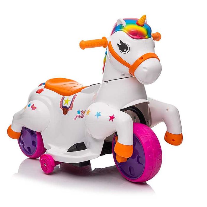Tricicleta electrica pentru copii, Kinderauto Poney 40W 6V Rainbow