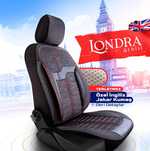 Тапицерия за автомобил сива с червено Panda Londra