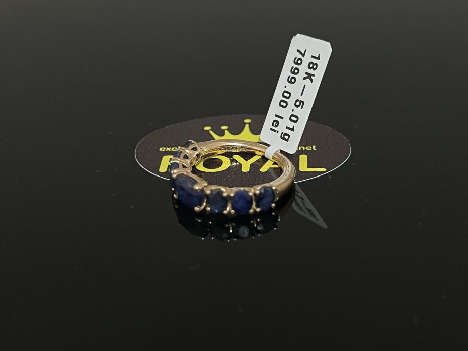 Bijuteria Royal CB : Inel dama aur 18k 5,01gr Diamante si safire