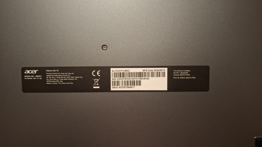 Laptop Aspire Lite 15