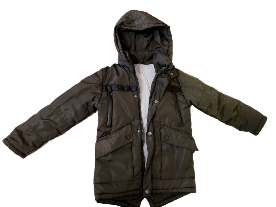Тёмно-зелёная куртка, для мальчика