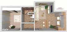 Apartament 2 camere cu terasa 54 mp de vanzare in Complexul Brubus