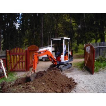 Picon spart beton, săpat sant,canalizare,gard,excavator,camion