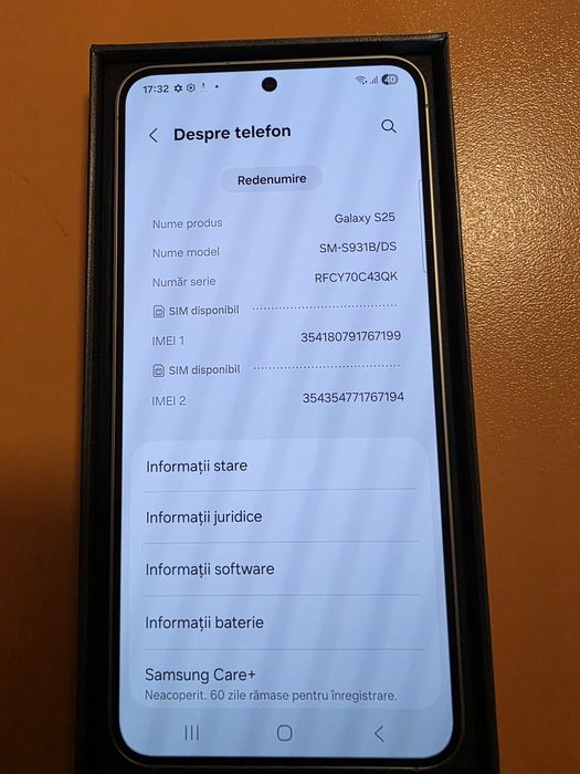 Samsung Galaxy S25 5G 256gb Silver open box  factura garantie Samsung