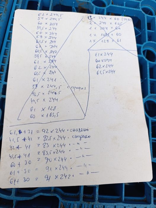 Кофражни платна 90х244 и 60х244