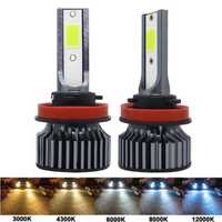 Set 2 becuri led H8/H7 12000 Lm nu dau eroare bec ars