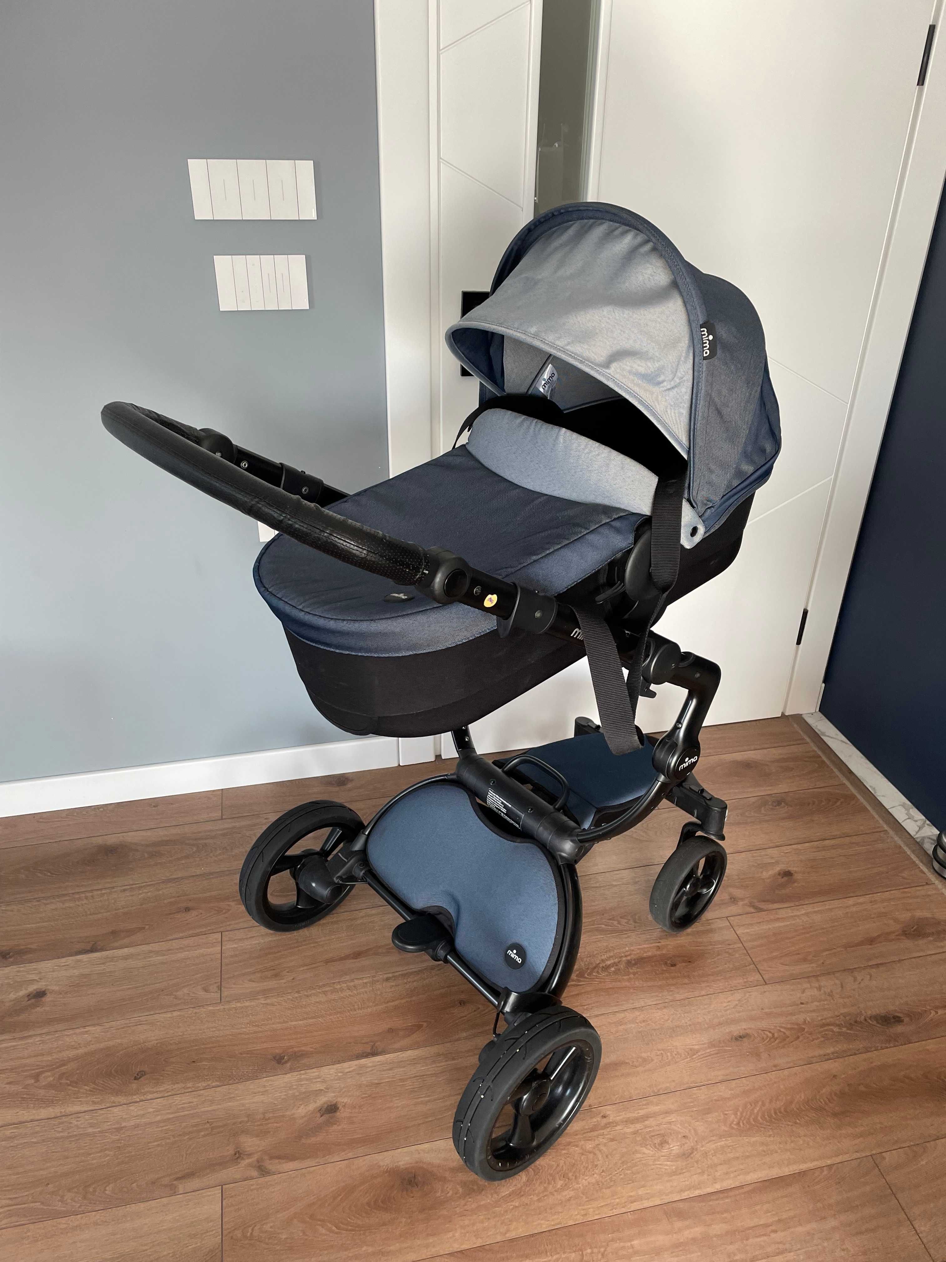 Mima Xari Sport Denim Black 2в1 - Бебешка Количка