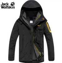 JackWolfskin (Германия) мужская непромркаемая тёплая куртка 3 в 1.