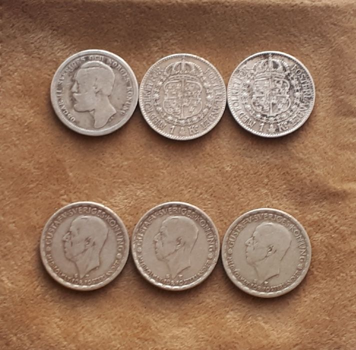 Monede argint Suedia, Norvegia
