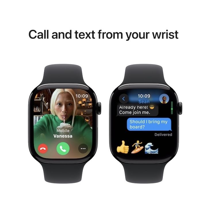 НОВ!!! Apple Watch 10 GPS, Jet Black Aluminum Case 46 мм, S/M