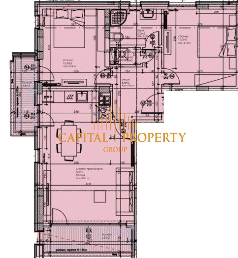Продава се Тристаен апартамент в Варна, Левски - 116 кв.м за 1811 €/кв.м - Снимка #11