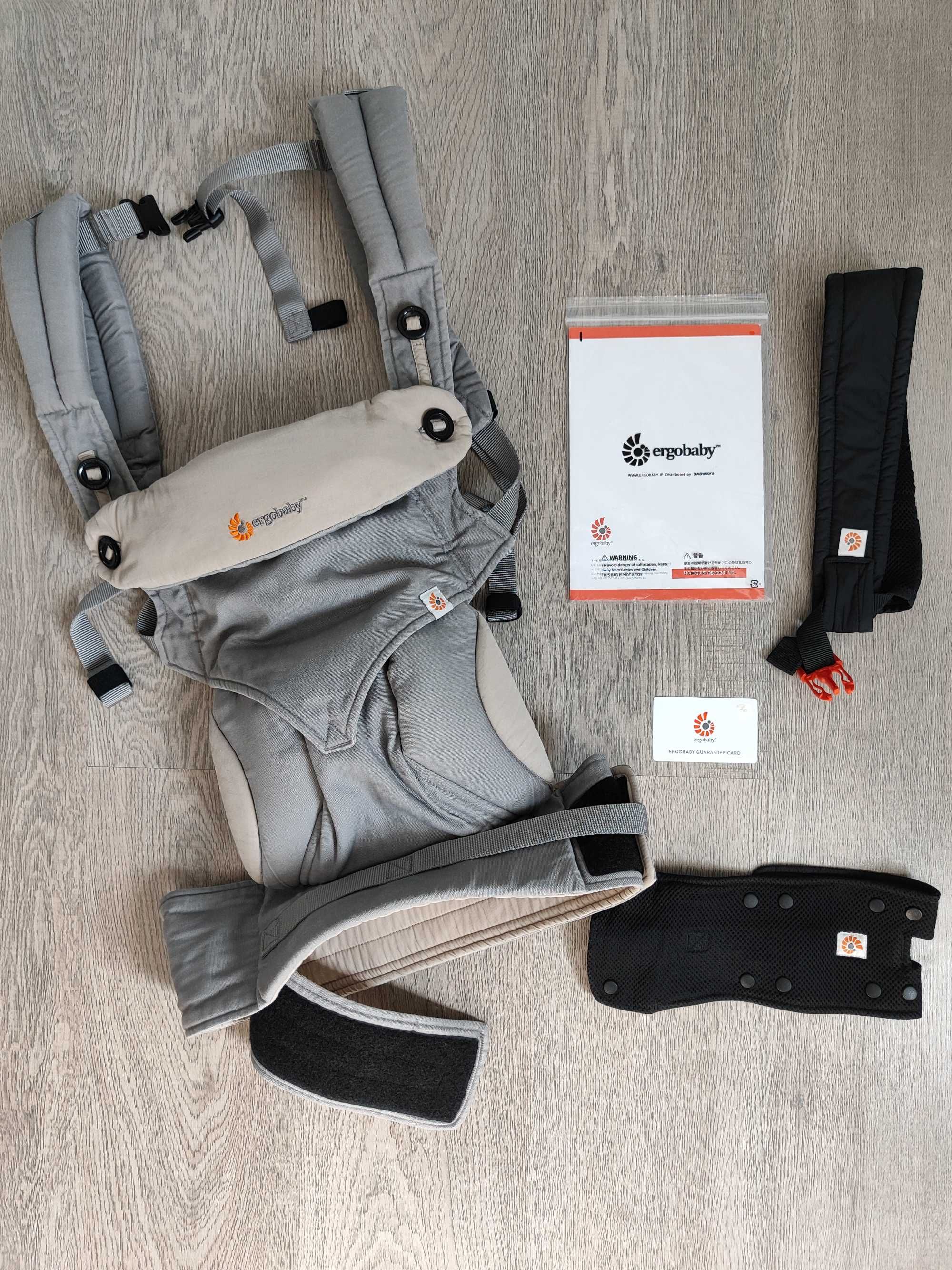 Эргорюкзак Ergobaby 360  All-Position Baby Carrier Grey