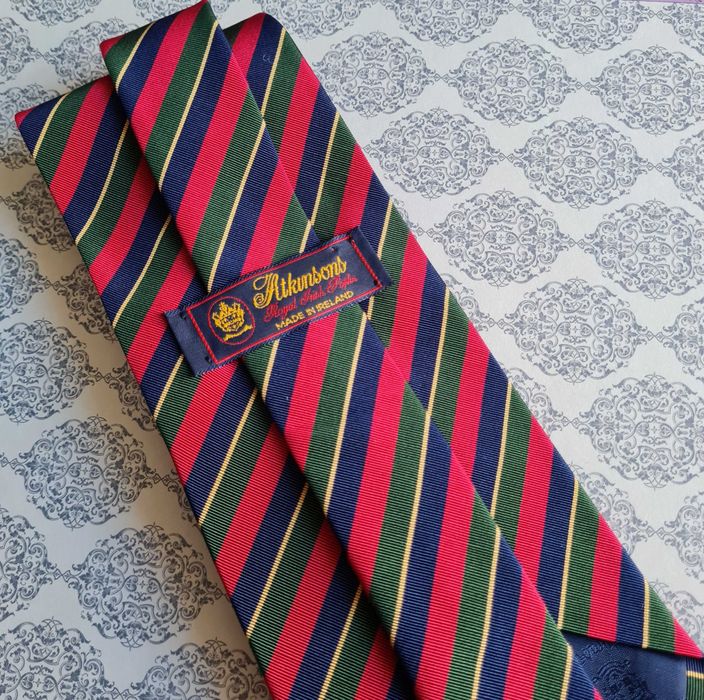 Cravata noua ATWARDSONS originala matase naturala in dungi