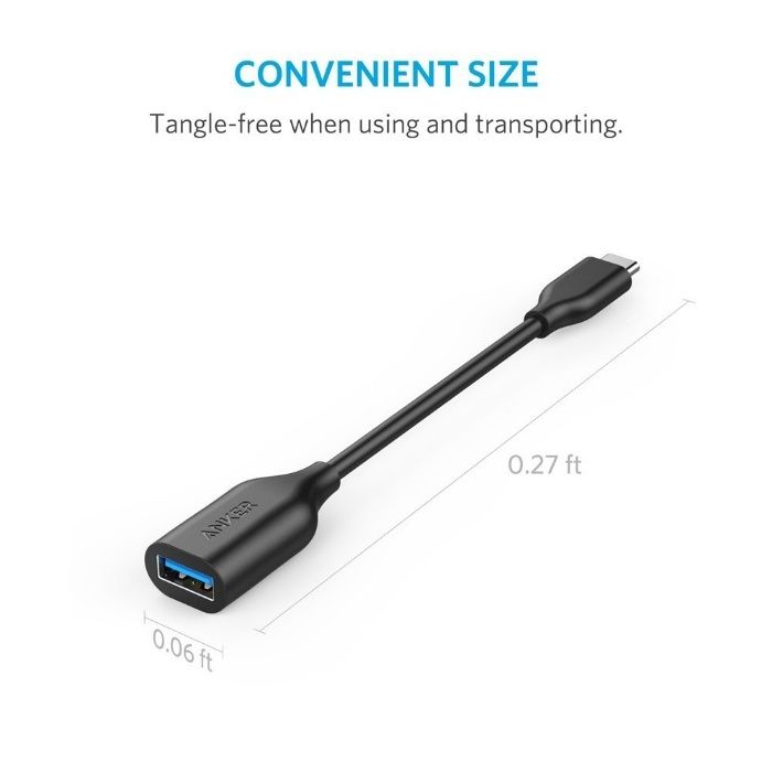 Anker Powerline USB-C към USB 3.1 (A8165011), адаптор с кабел 12см