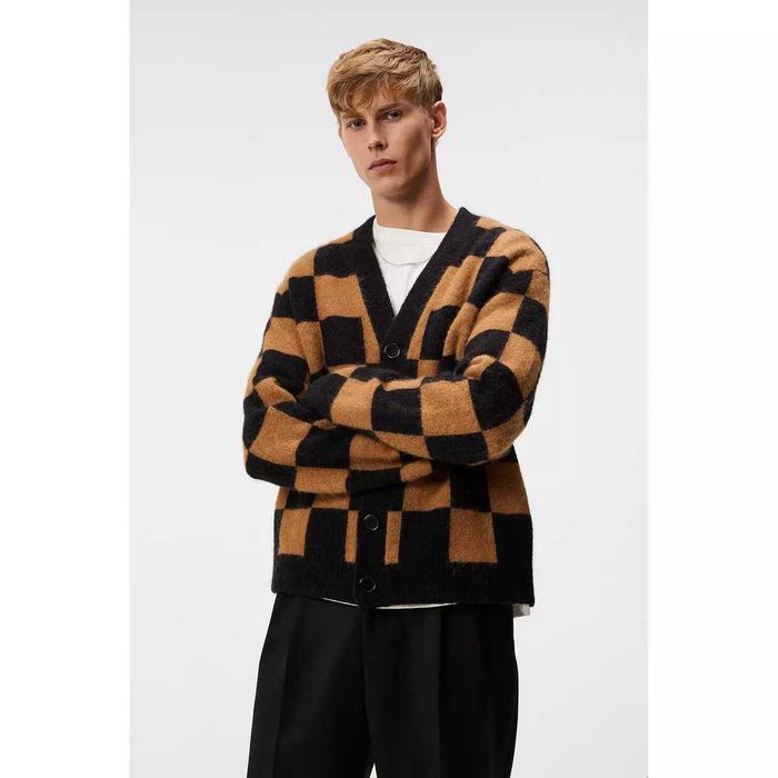 J. Lindeberg, Cardigan din lână Sammy, Negru, M