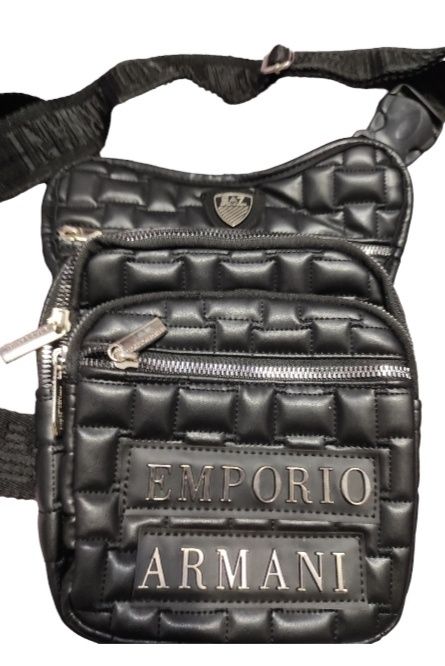 Emporio Armani кожена чанта с колан за кръст и крак