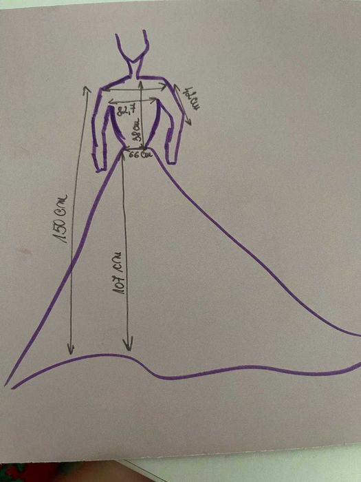 Rochie mireasă, tafta, model deosebit