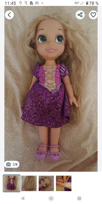 Păpușă Rapunzel 34cm originală