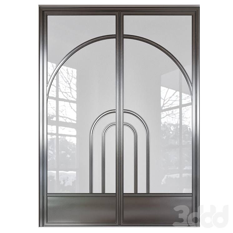 Лофт двери из металло каркаса со стиклом