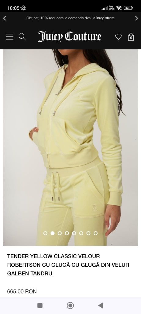 Hanorac Juicy Couture original marimea L cu eticheta pret magazin 600