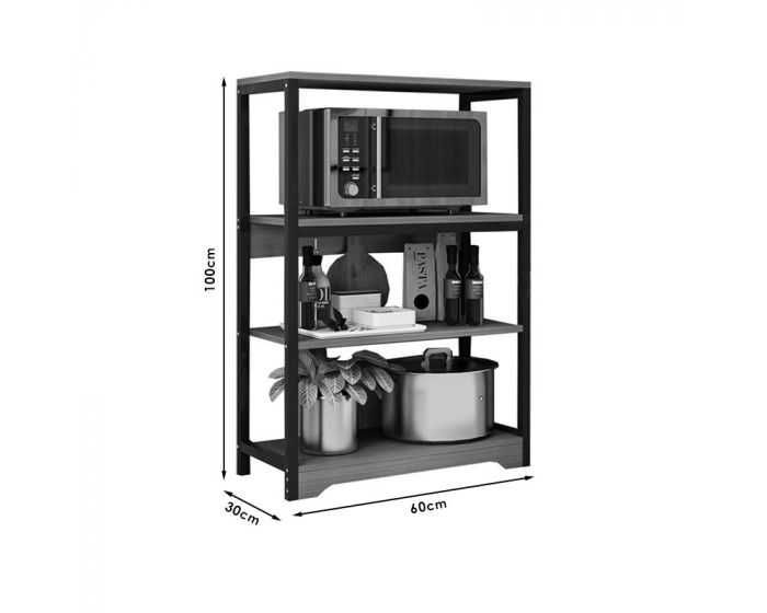 Кухненска етажерка Daan с 4 рафта, подходяща за микровълнова