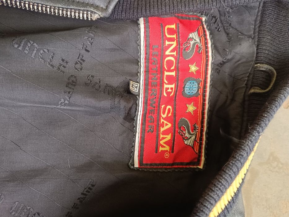 Uncle Sam мъжко кожено яке винтидж уникално М