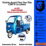 THOR STAR-PLUS albastru triciclu electric cu CIV,FARA PERMIS Agramix