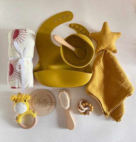 Детский подарочный набор с жирафом для новорожденного, малыша, ребёнка
