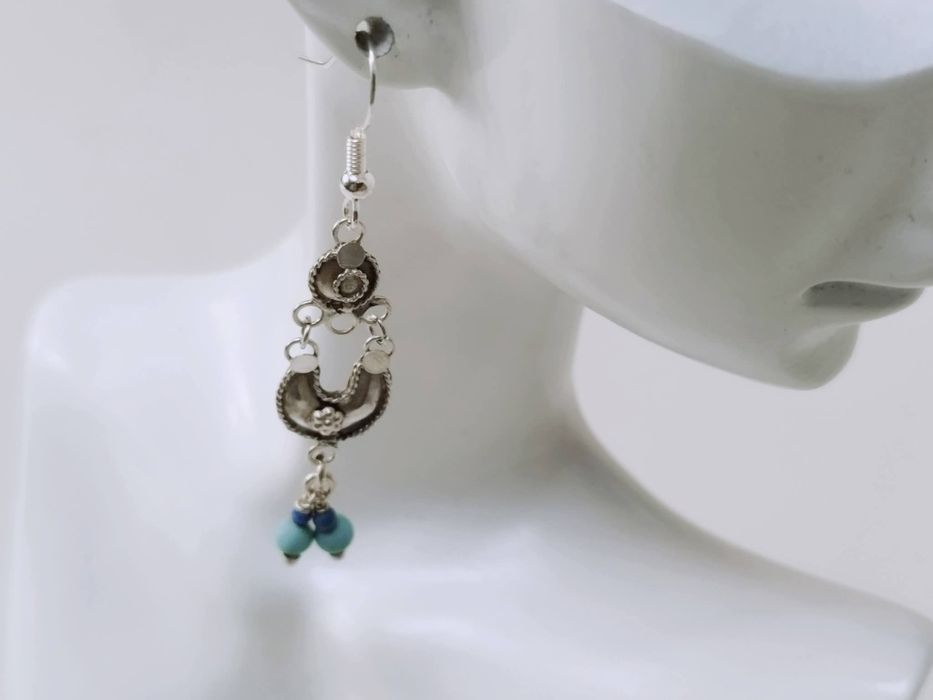 Cercei din argint de 925 cu pietre turcoaz