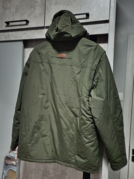 Куртка милитари, теплая, цвет болотныйрр 56- 54