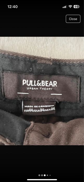 Pantaloni Pull&Bear, Croiala Lejera, Maro