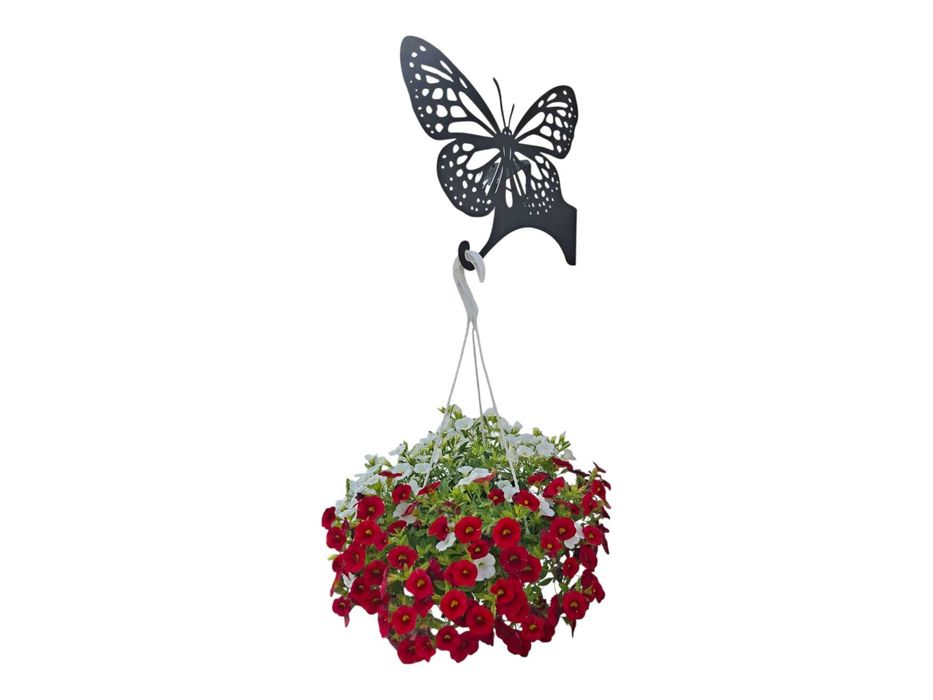 Suport pentru ghiveci flori, Model fluture, metalic,