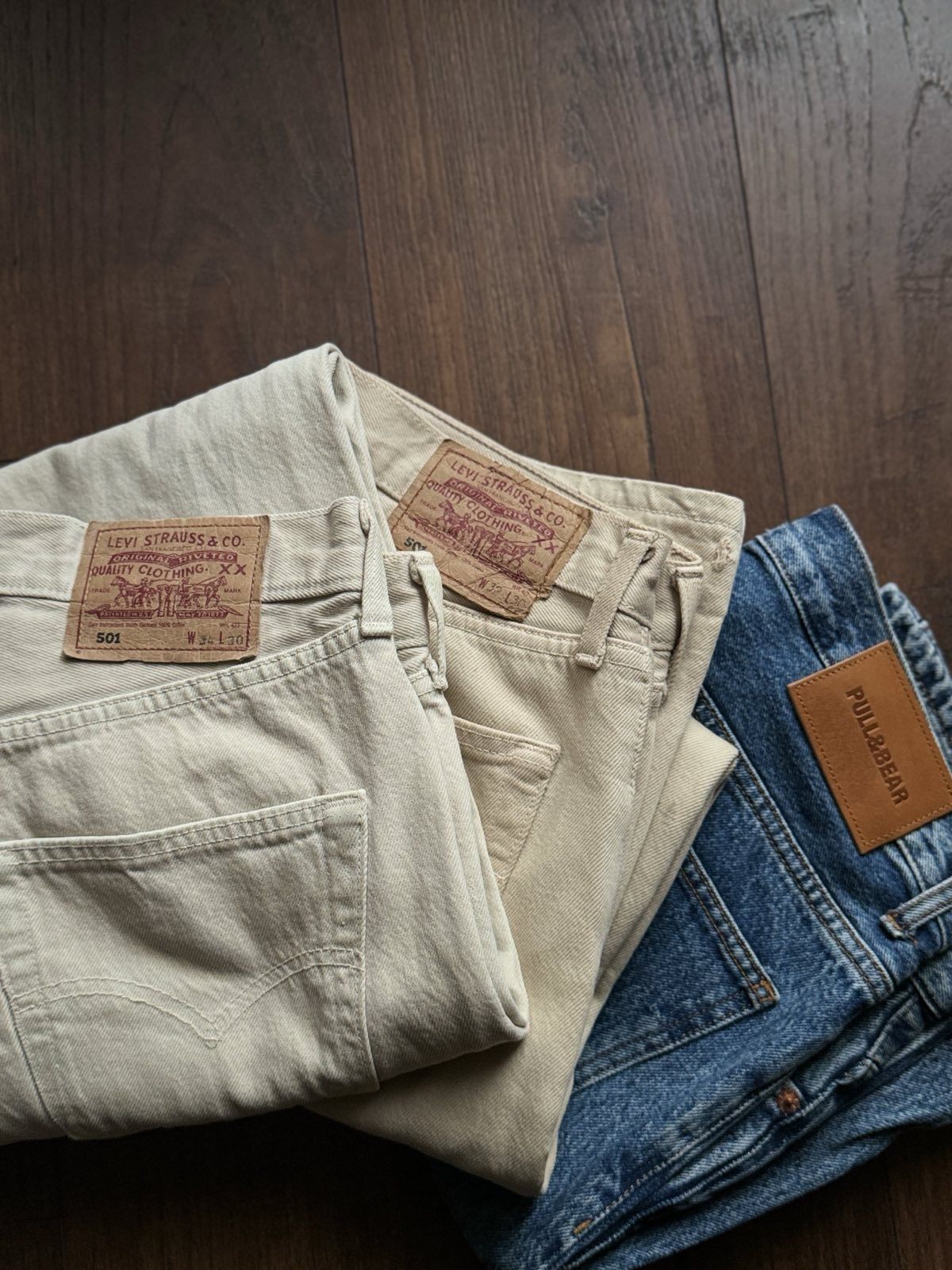 Дънки Levi's 501 и Pull and Bear размер 32