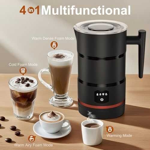 Нов Уред за разпенване затопляне на мляко Млечна пяна за секунди Кафе