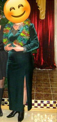 Вечернее платье велюр