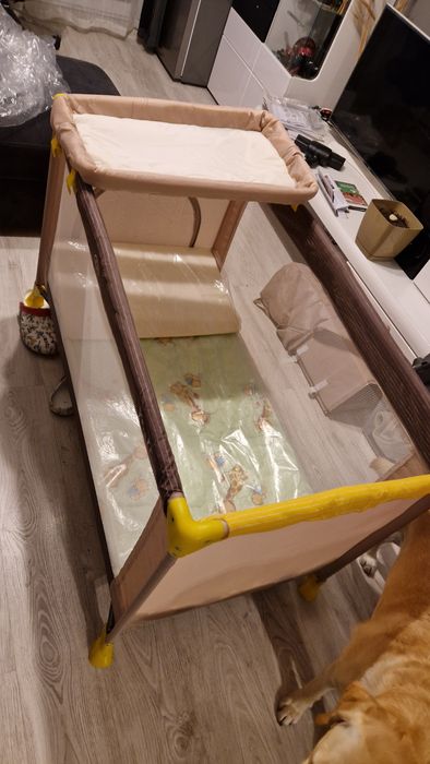 Vand patut pliant Bertoni Lorelly + toate accesoriile