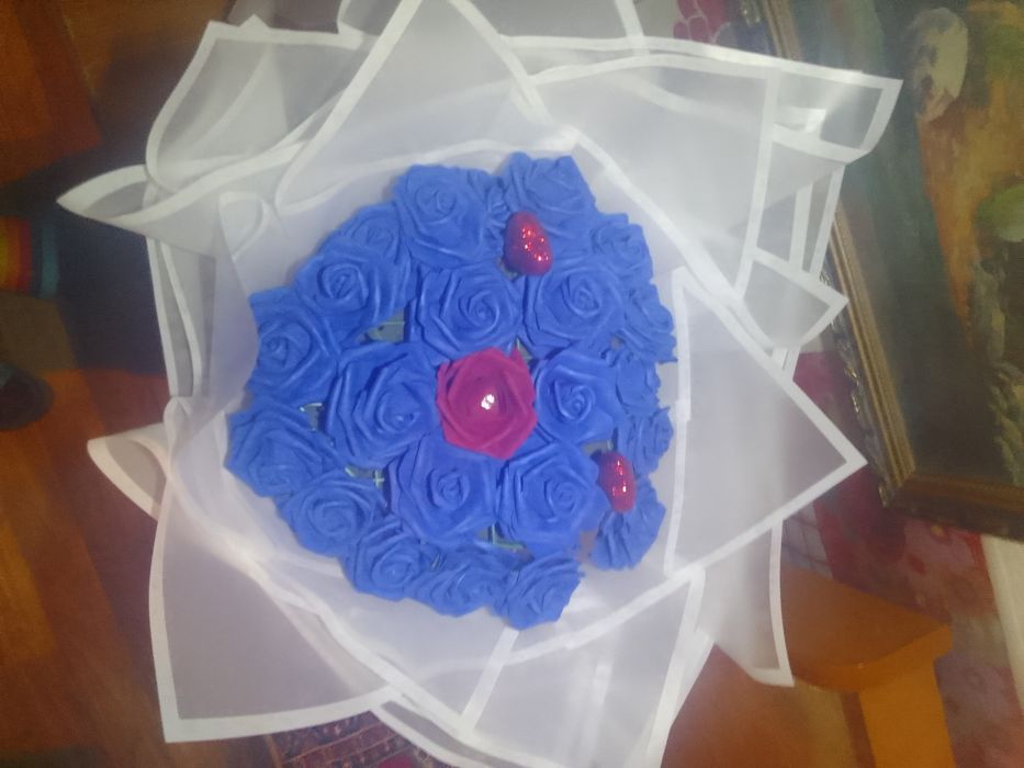 Buchet de flori in forma de inima
