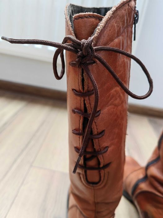 Cizme piele maro femei