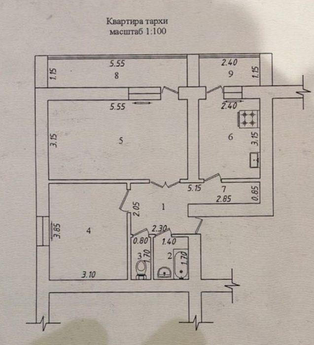 Ю 18. 2/3/4. Кирпич. 58м2.