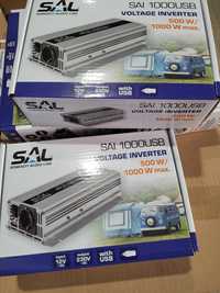 Invertor tensiune 12V-220V, 1000W, USB, intrerupator, SAL